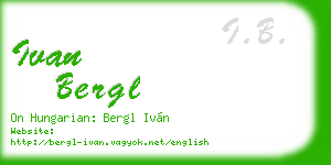 ivan bergl business card